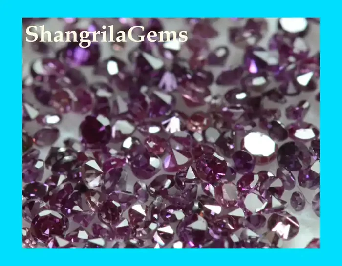 1.1 to 1.2mm Purple diamonds 20 diamonds 0.2ct approx from Botswana treated