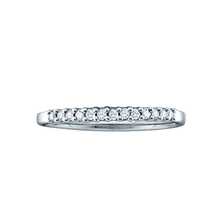 1/10 CTW Natural Diamond Wedding Ring in 10KT White Gold