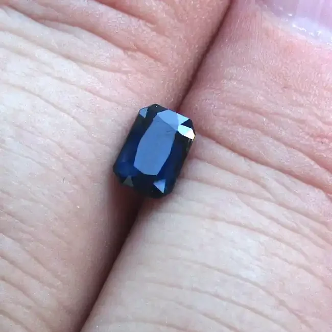 1.11cts Natural Australian Blue Sapphire Emerald Cut