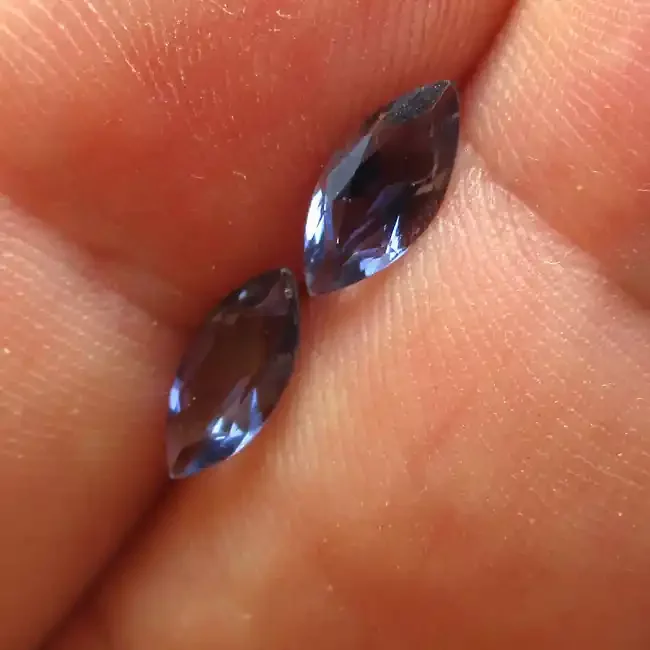 1.11cts Violetish/Blue Iolite Matching Marquise Cut
