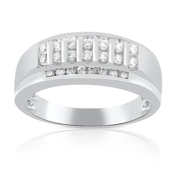 1/2 CTW Natural Diamond Ring in 10KT White Gold