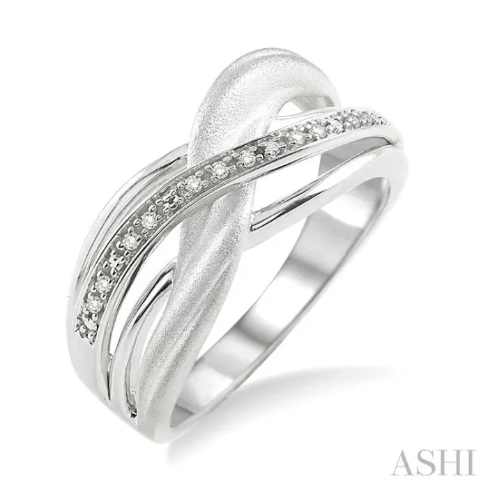 1/20 ctw Single Cut Diamond Swirl Fashion Ring in Sterling Silver