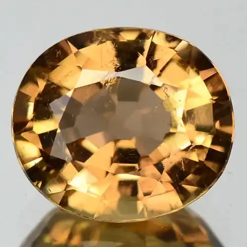 1.35 Cts Natural Orange Tourmaline Oval Mozambique