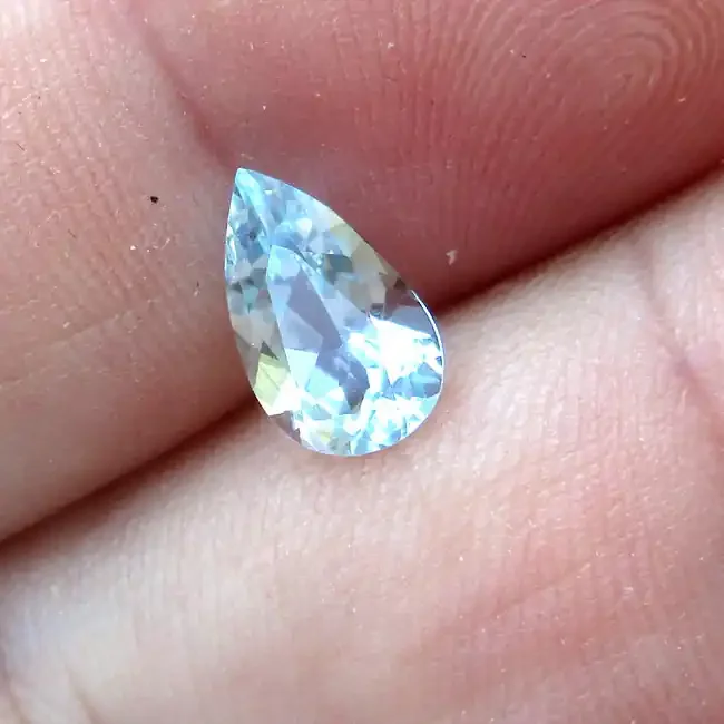 1.37cts Natural Aquamarine Pear Shape