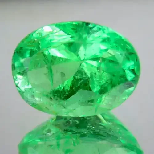 1.44Cts Natural Vivid Green Emerald Octagon Cut Colombia