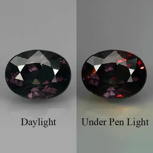 1.60 CT EXCELLENT RAREST NATURAL TOP LUSTER COLOUR CHANG GARNET OVAL GEM!