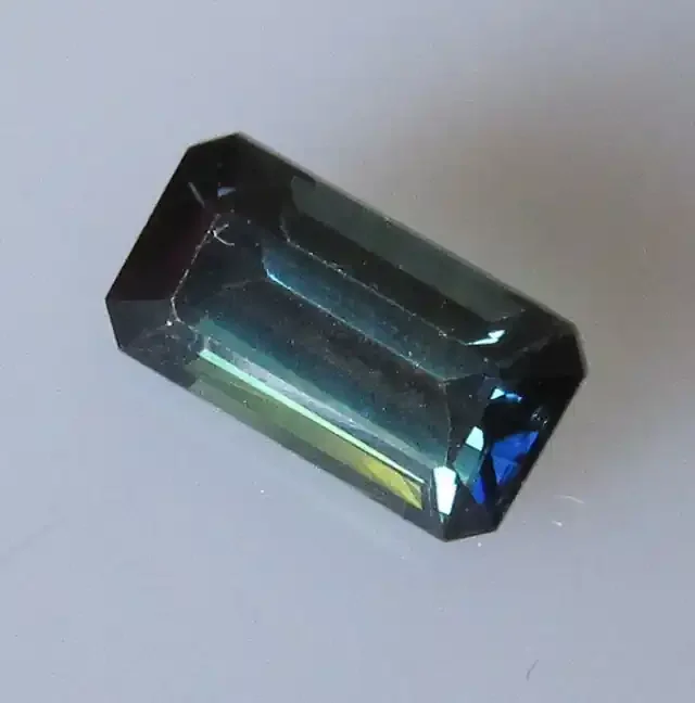 1.61cts Natural Australian Blue Emerald Cut Sapphire