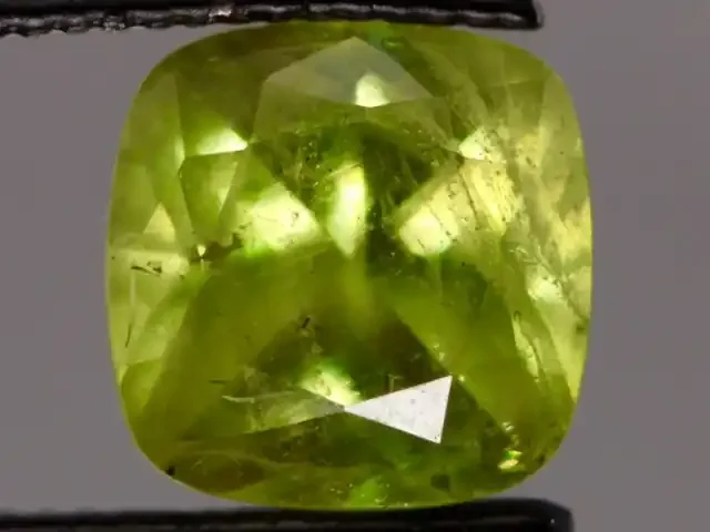 1.98cts Chrome Sphene cushion-cut from Madagascar
