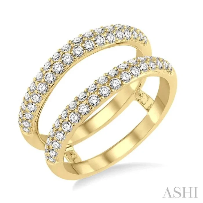 1 ctw Round Cut Diamond Insert Ring in 14K Yellow Gold