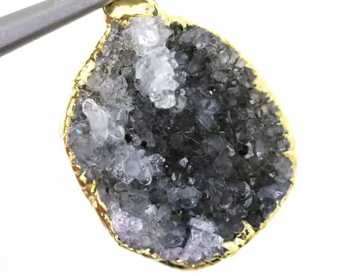 10.20 CTS AMETHYST CRYSTAL GOLD PLATED PENDANT SG-3125