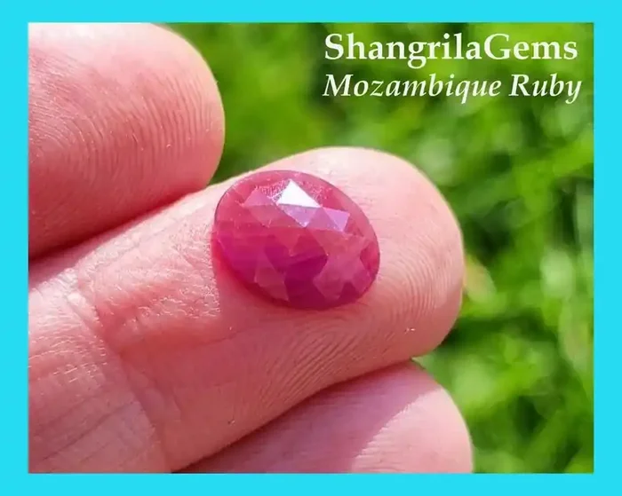 10.2mm RUBY oval Rose cut Mozambique unheated or treated