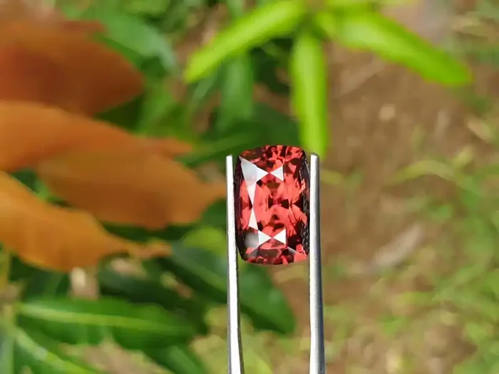 10.59 cts Reddish orange zircon Sri Lanka.