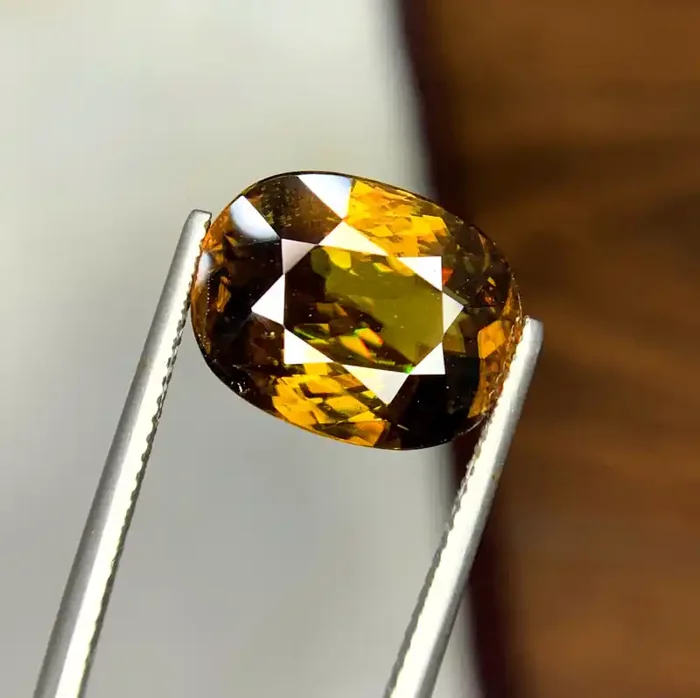 10.77 Carats Full Fire Sphene Titanite Gemstone