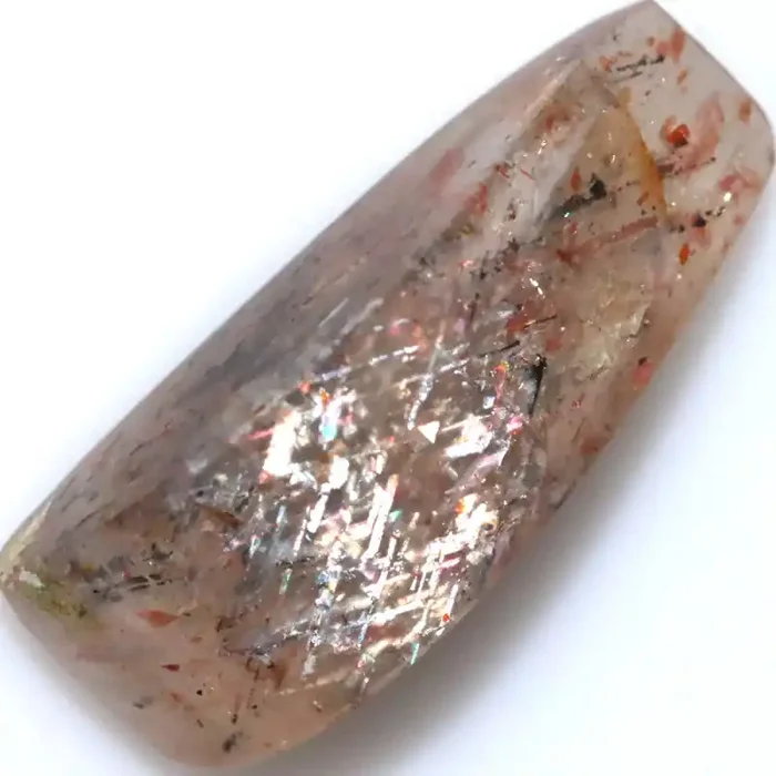 10 PER CARAT 5.82 CTS RAINBOW LATTICE SUNSTONE -POLISHED [STS1070]