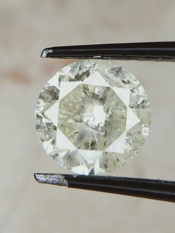 100 % Natural Yellow Diamond , Diamond For Jewelry , 0.91 cts , WR1107