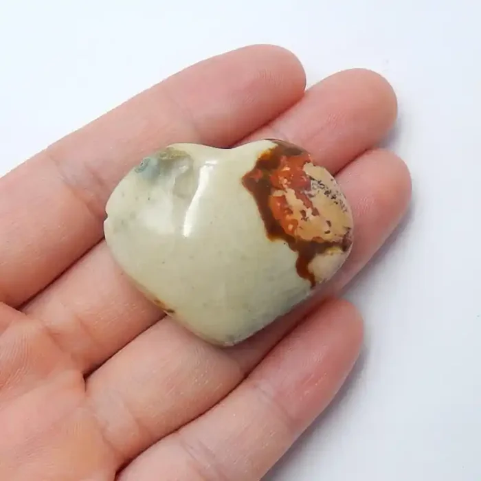 105.5cts Ocean jasper Heart , Healing Gemstone Heart side drill(A794)