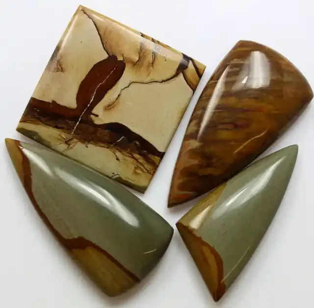 106.60 CTS 4 PCS SCENIC OWYHEE JASPER CABOCHON PARCEL