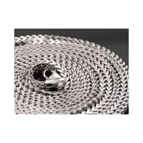 10K 2 MM WHITE GOLD 26″ INCH FRANCO/BOX CUBAN CHAIN