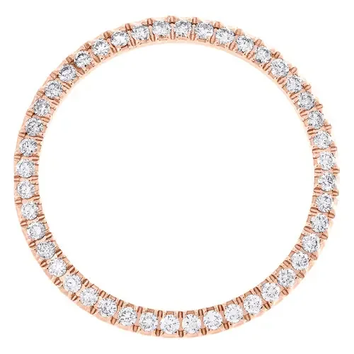 10K Rose Gold Custom U-Cut Diamond Bezel Fits Rolex Day-Date 36mm Watch 1.70 CT.