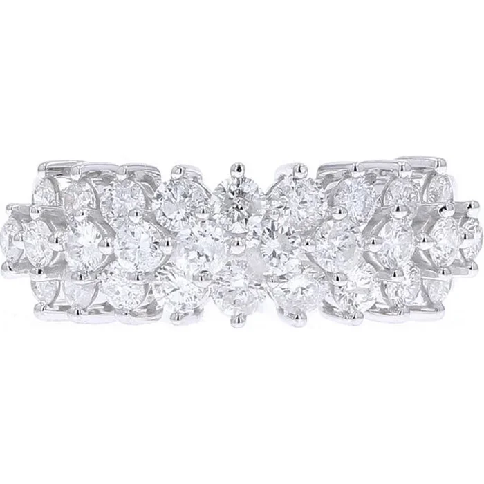 10K White Gold Diamond Fashion Band – 1.55 Carat Total Diamond Weight