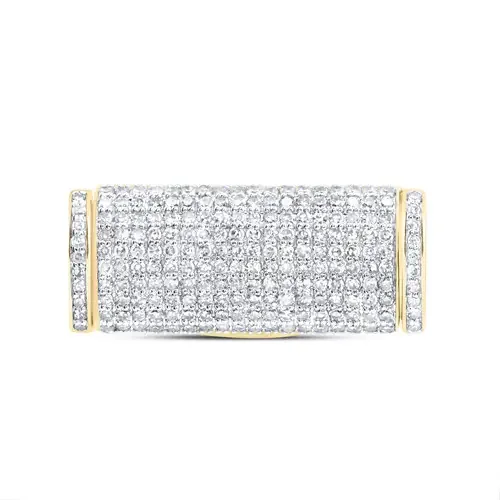10K Yellow Gold 12mm Diamond Box Clasp Lock Miami Cuban Chain / Bracelet 1 CT.