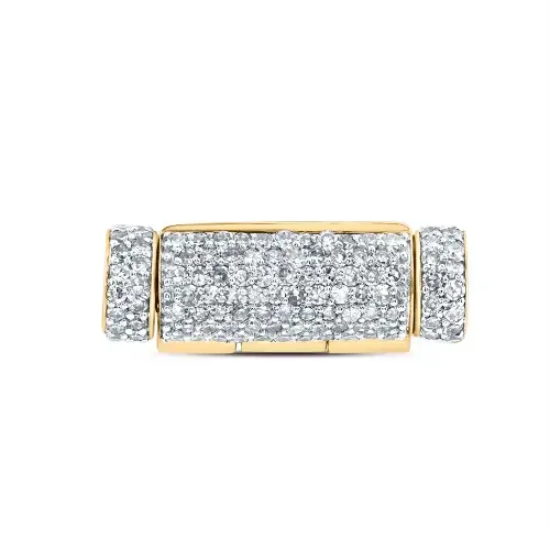 10K Yellow Gold 6mm Diamond Box Clasp Solid Rope Necklace Chain Bracelet 1 CT.
