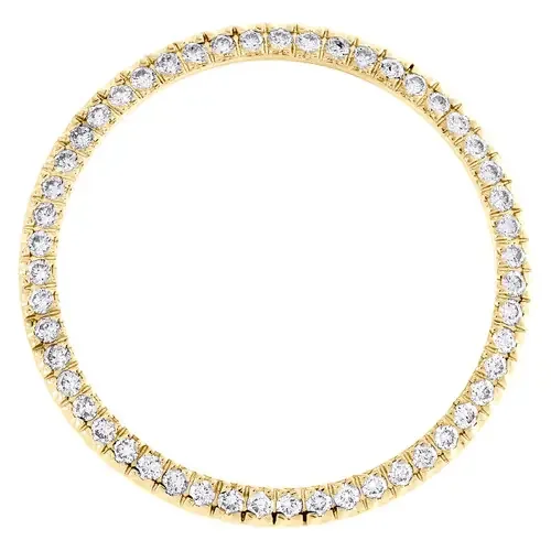 10K Yellow Gold Custom U-Cut Diamond Bezel For Rolex Day-Date 36mm Watch 1.30 CT