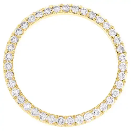 10K Yellow Gold Custom U-Cut Diamond Bezel For Rolex Day-Date 36mm Watch 2.55 CT