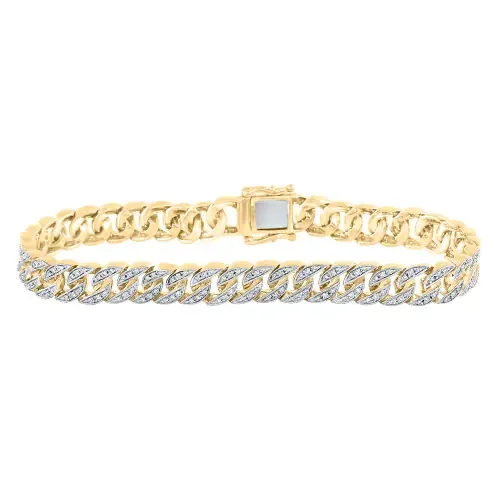 10K Yellow Gold Round Diamond Miami Cuban Link 8.50mm Statement Bracelet 1.75 CT