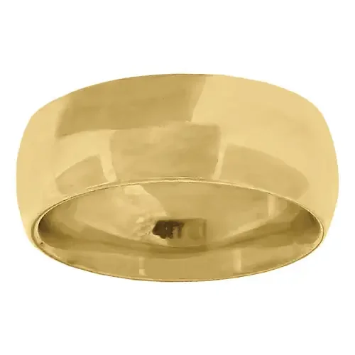 10K Yellow Gold Unisex Solid Plain Comfort Fit 7mm Wedding Band Sizes 6 – 13