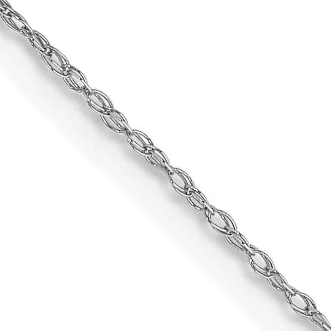 10KT White Gold 24-inch 0.5MM Cable Rope Pendant Chain