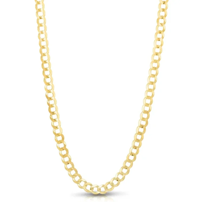 10KT Yellow Gold 24-inch 7MM Curb Chain
