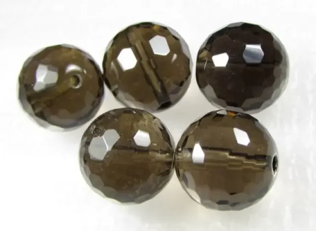 11-12mm Brazil Smokey Quartz Drilled Beads Z 2088