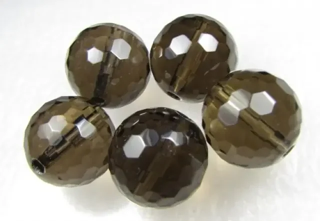 11-12mm Brazil Smokey Quartz Drilled Beads Z 2089