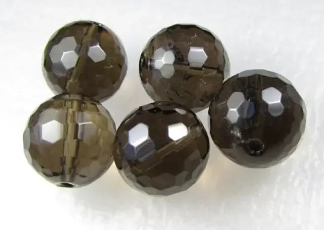11-12mm Brazil Smokey Quartz Drilled Beads Z 2096