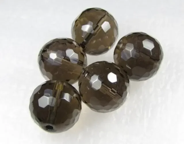 11-12mm Brazil Smokey Quartz Drilled Beads Z 2098