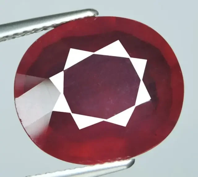 11.55 CT. SPLENDID NATURAL REAL GEMSTONE OVAL TOP BLOOD RED RUBY