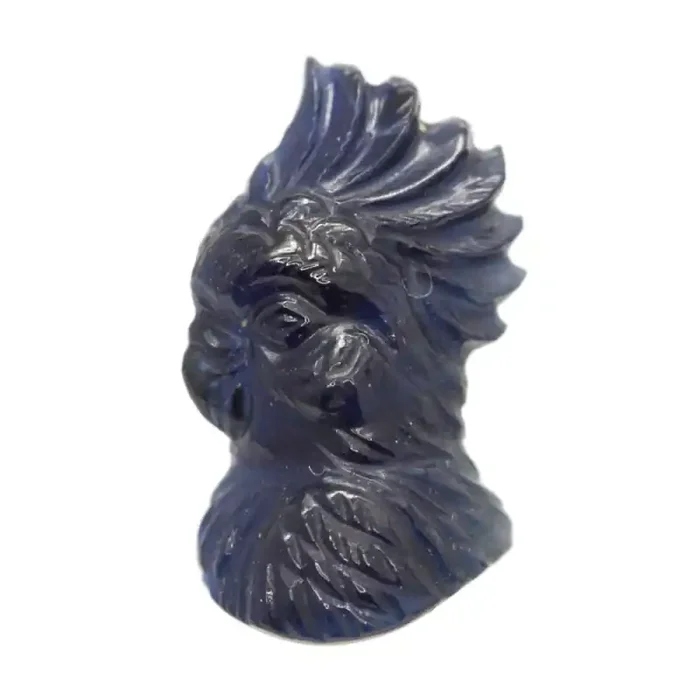 11.72cts Natural Australian Blue Sapphire Cockatoo Head Carving