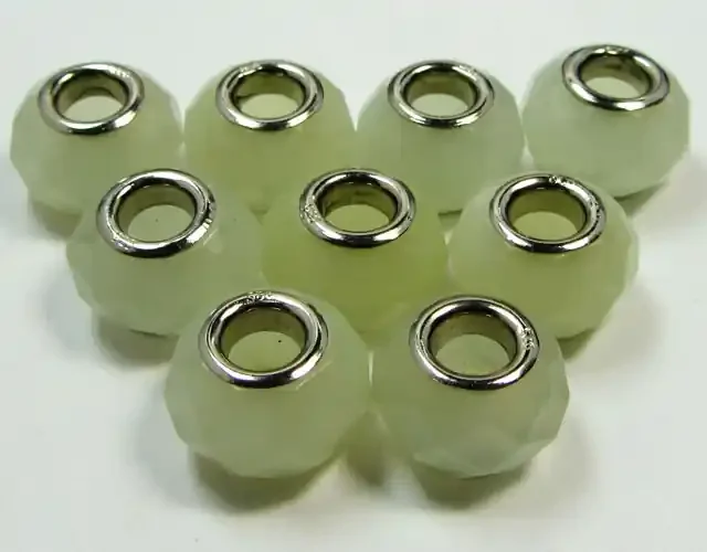 11 MM NEW JADE BEADS SILVER 925 AGR 222