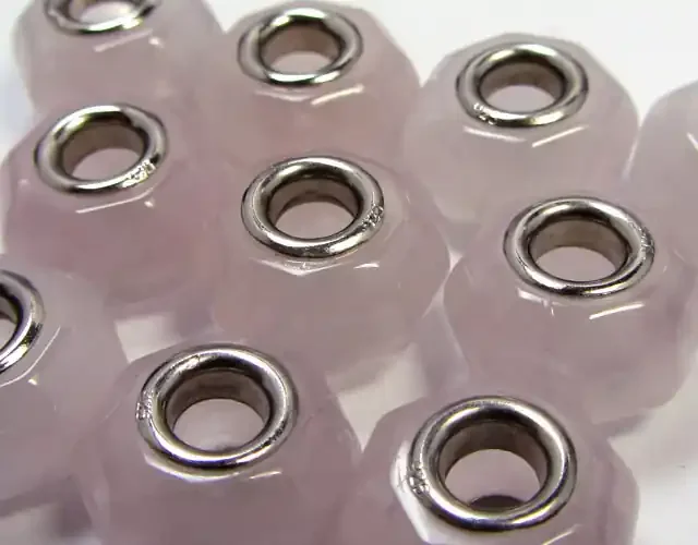 11 MM NEW ROSE QUARTZ BEADS STERLING SILVER AGR 207