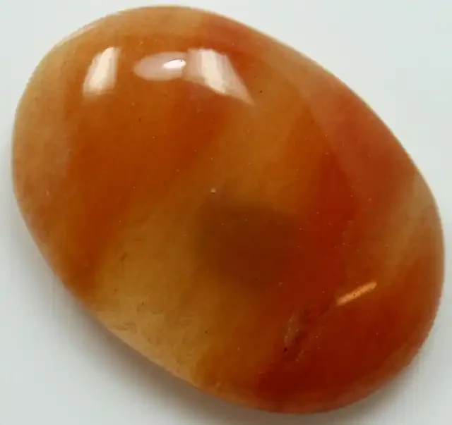 111.40 CTS CHALCEDONY ORANGE CABOCHON CUT STONE