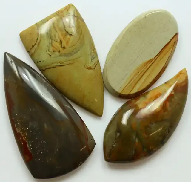 118.05 CTS 4 PCS SCENIC OWYHEE JASPER CABOCHON PARCEL