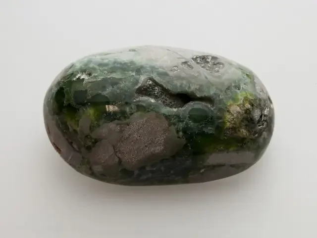 118.5ct Polished Wavellite, Dark Green Cab (WL15)