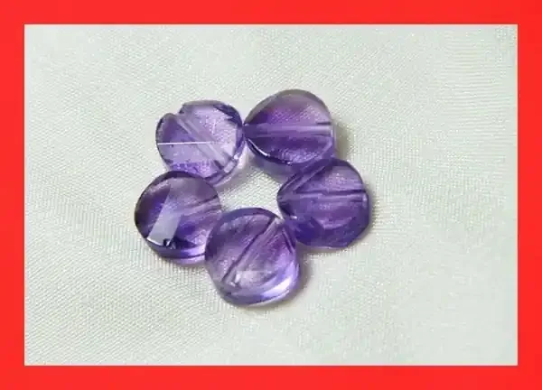 11cts 8mm Natural Brazil Amethsyt Faceted Beads Z453