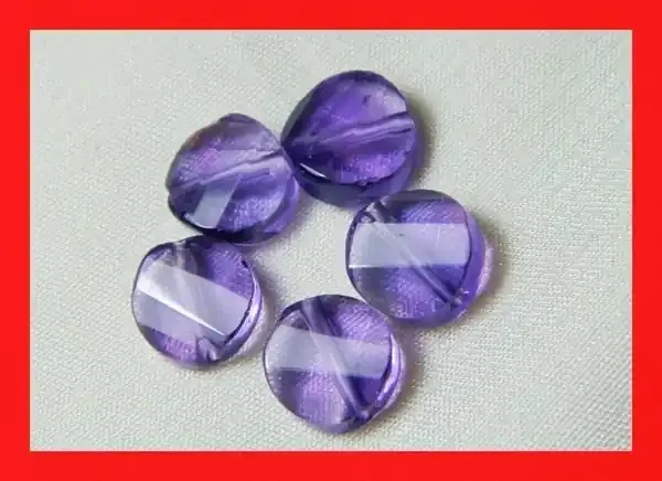 11cts 8mm Natural Brazil Amethsyt Faceted Beads Z522