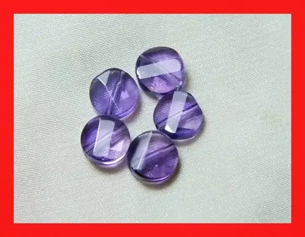 11cts 8mm Natural Brazil Amethsyt Faceted Beads Z538