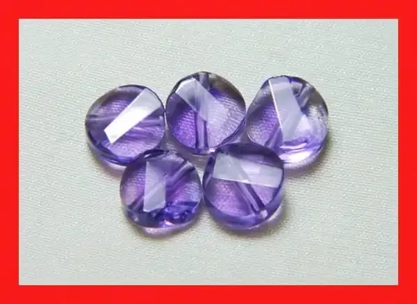 11cts 8mm Natural Brazil Amethsyt Faceted Beads Z541