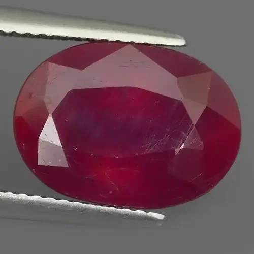 12.20 CTS SPLENDID NATURAL REAL GEMSTONE OVAL TOP BLOOD RED RUBY