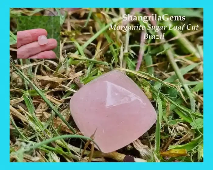 12.6mm Square Morganite Sugar Loaf gemstone cabochon 12.45ct
