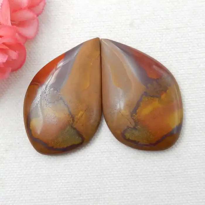 123.5ct New Arrival Natural Wonder Stone Cabochon Pair E264